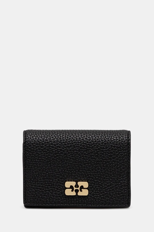 GANNI portfel A7304 syntetyczny czarny A7304