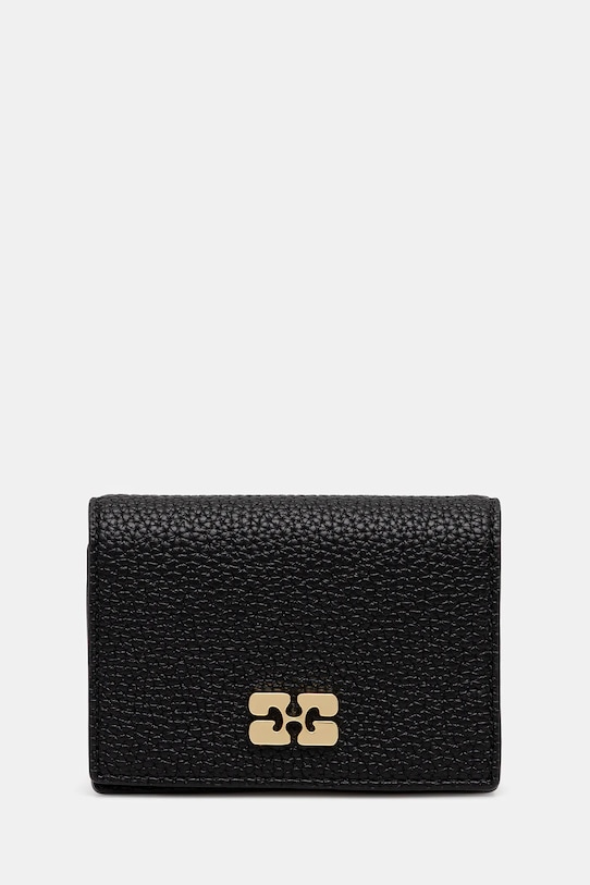 GANNI portfel A7304 syntetyczny czarny A7304