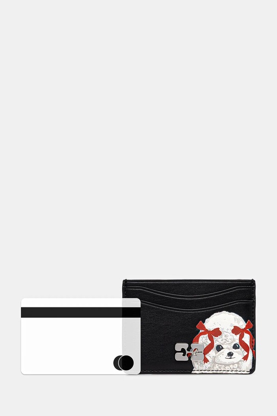 Akcesoria GANNI etui na karty B3010118 B3010118 czarny