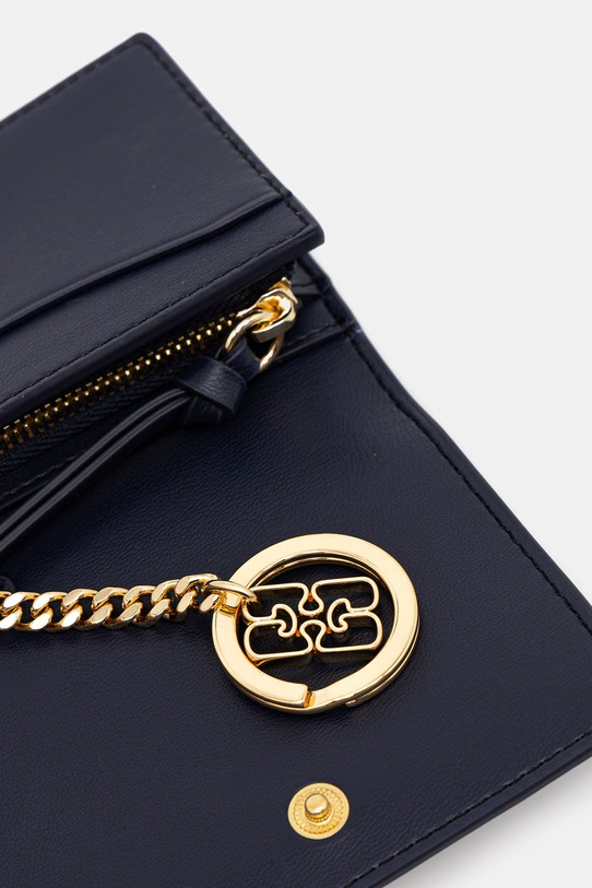 GANNI portfel skórzany granatowy B3010131