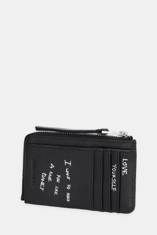 ZADIG&VOLTAIRE portfel skórzany LWSG03731 czarny SS26