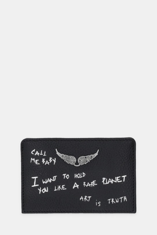 ZADIG&VOLTAIRE etui na karty skórzane etui na karty czarny LWSG03732