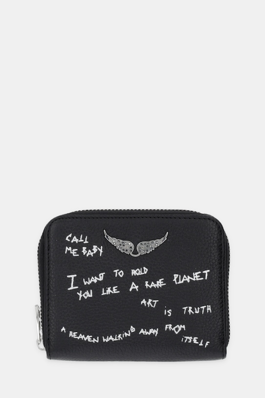 ZADIG&VOLTAIRE portfel skórzany skóra licowa czarny LWSG03735