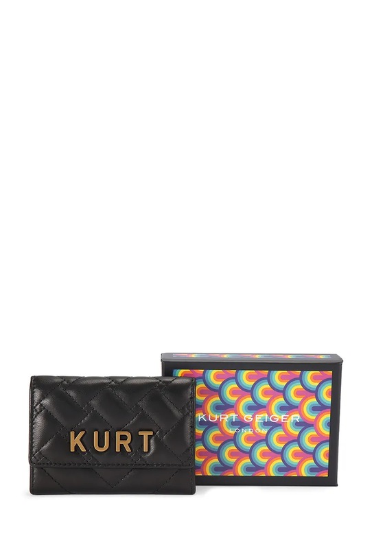 Kurt Geiger London etui na karty skórzane 5376100109 czarny