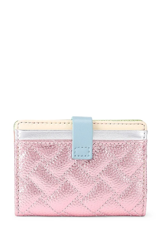 Akcesoria Kurt Geiger London etui na karty skórzane Kensington 5018499109 różowy