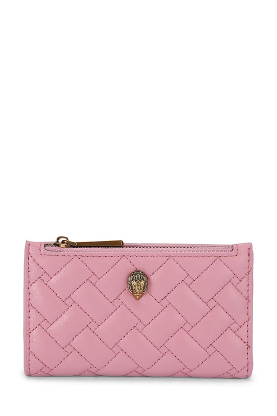Kurt Geiger London portfel skórzany Kensington skóra licowa różowy 4703998109