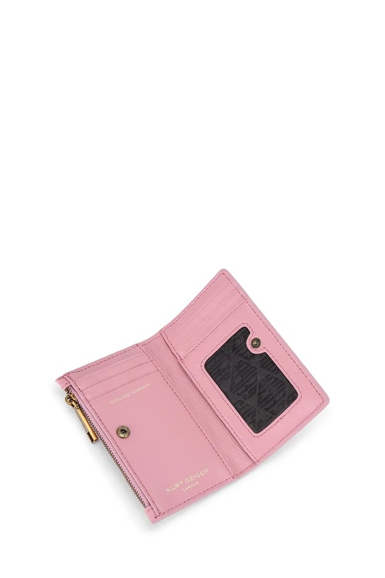 Kurt Geiger London portfel skórzany Kensington różowy 4703998109