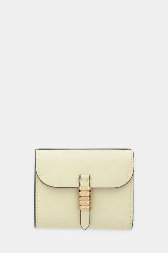 Pinko portfel skórzany skóra licowa żółty 106189.A0QO