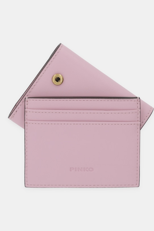 Akcesoria Pinko portfel skórzany 106189.A0QO różowy