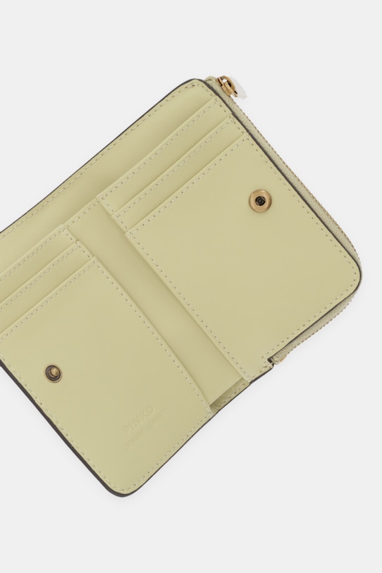 Akcesoria Pinko portfel skórzany 106206.A0F1 żółty