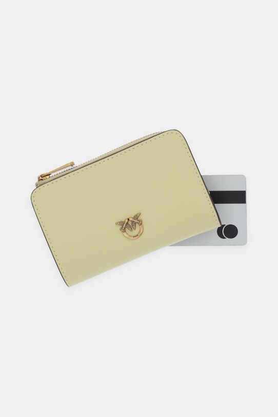 Pinko portfel skórzany żółty 106206.A0F1