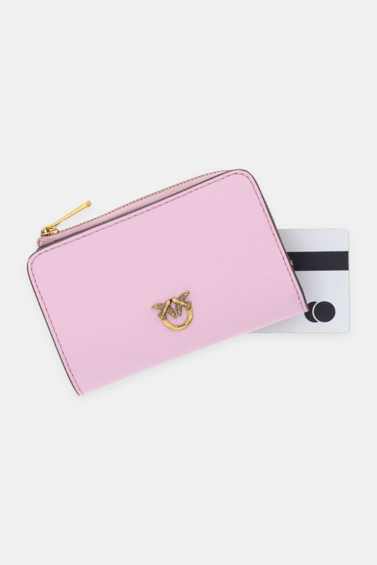 Pinko portfel skórzany różowy 106206.A0F1