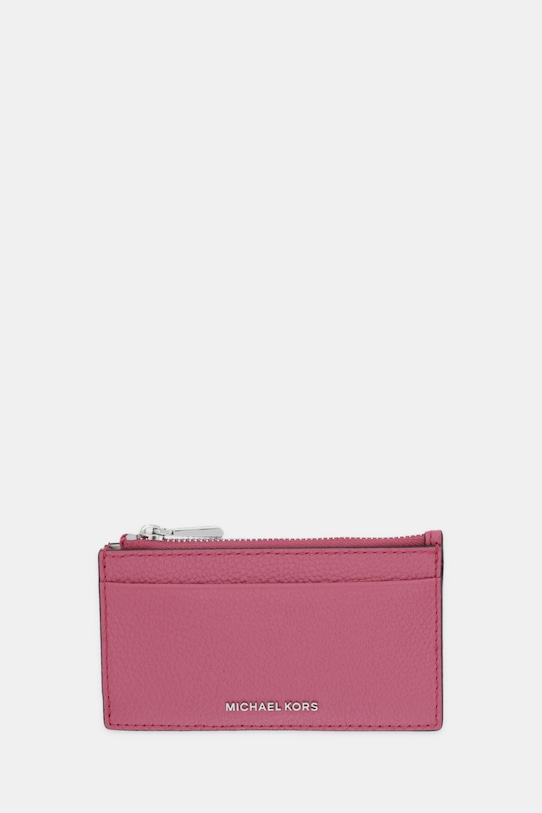 MICHAEL Michael Kors etui na karty skórzane etui na karty różowy 32F5SJ6D8L