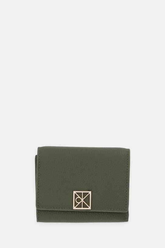 Calvin Klein novčanik RFID za žene kožni zelena LV04F1128G
