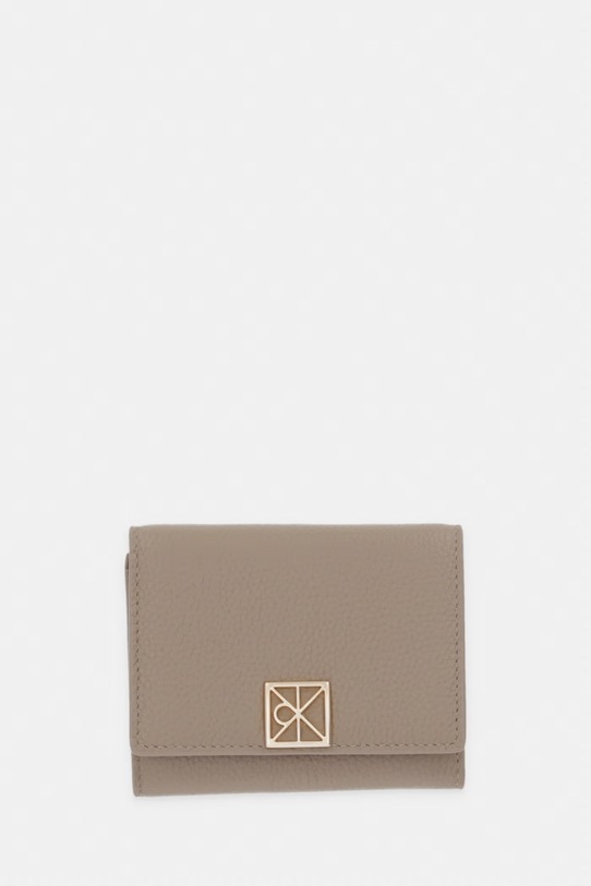 Calvin Klein novčanik RFID za žene kožni bež LV04F1128G