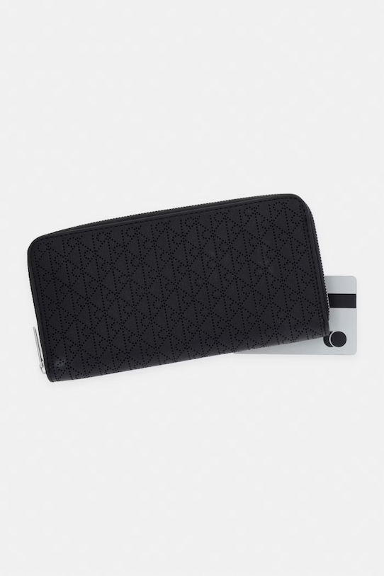 Calvin Klein Πορτοφόλι RFID γυναικείο δερμάτινο μαύρο LV04F1151G