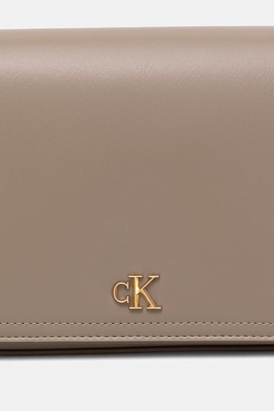 Calvin Klein geantă crossbody pentru femei, cu imitație de piele bej LV04F1153G