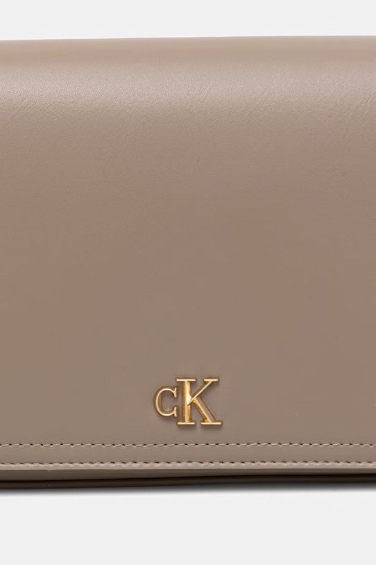 Calvin Klein geantă crossbody pentru femei, cu imitație de piele bej LV04F1153G