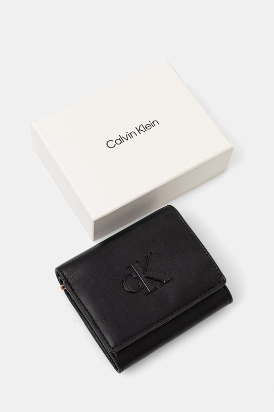 Calvin Klein portfel damski czarny LV04F1156G