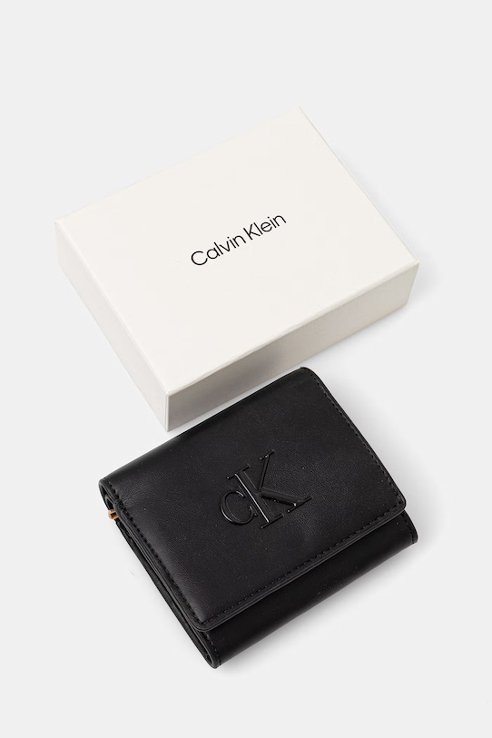 Calvin Klein portfel damski czarny LV04F1156G