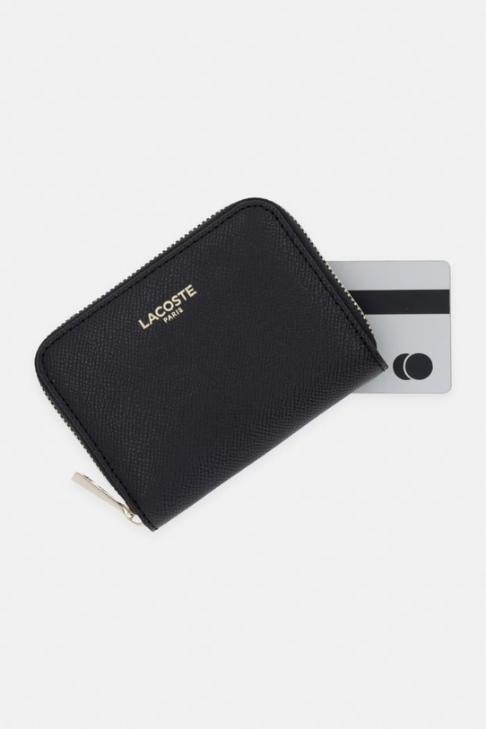 Lacoste portfel damski skórzany czarny NF5225PH