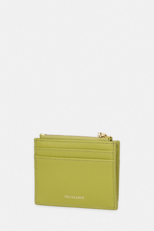 Trussardi etui na kartę skórzane I023E000129N zielony SS26