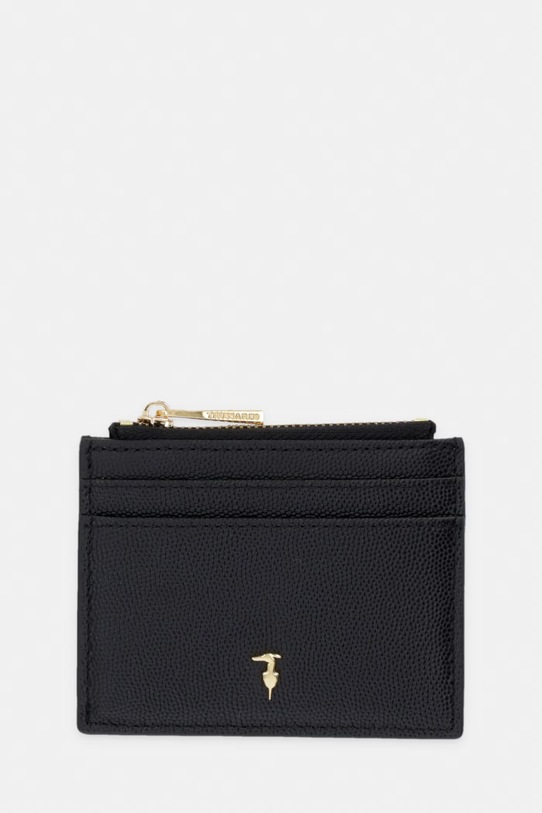 Trussardi etui na kartę skórzane etui na karty czarny I023E000129N