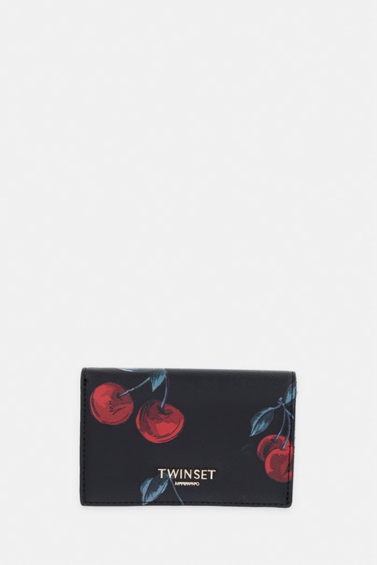 Twinset peňaženka dámska z imitácie kože čierna 261TL8030