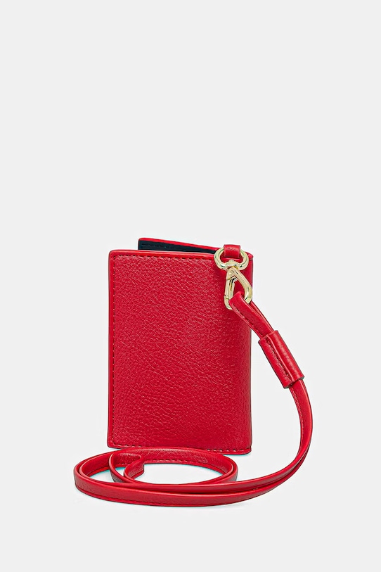 Akcesoria Tommy Hilfiger etui na karty damskie AW0AW18480 czerwony