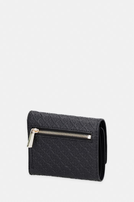 Tommy Hilfiger portfel damski z imitacji skóry AW0AW18484 czarny SS26
