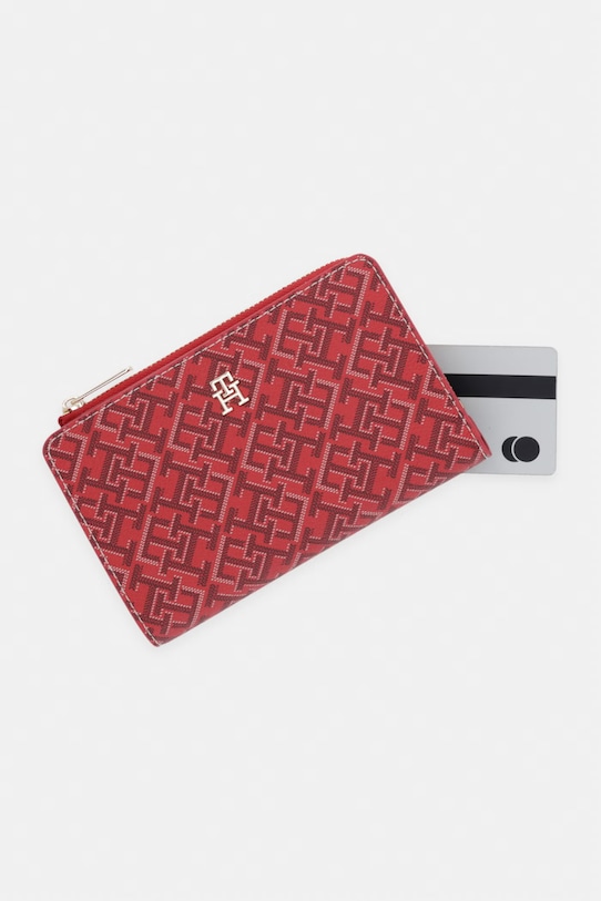 Tommy Hilfiger portfel damski czerwony AW0AW18594