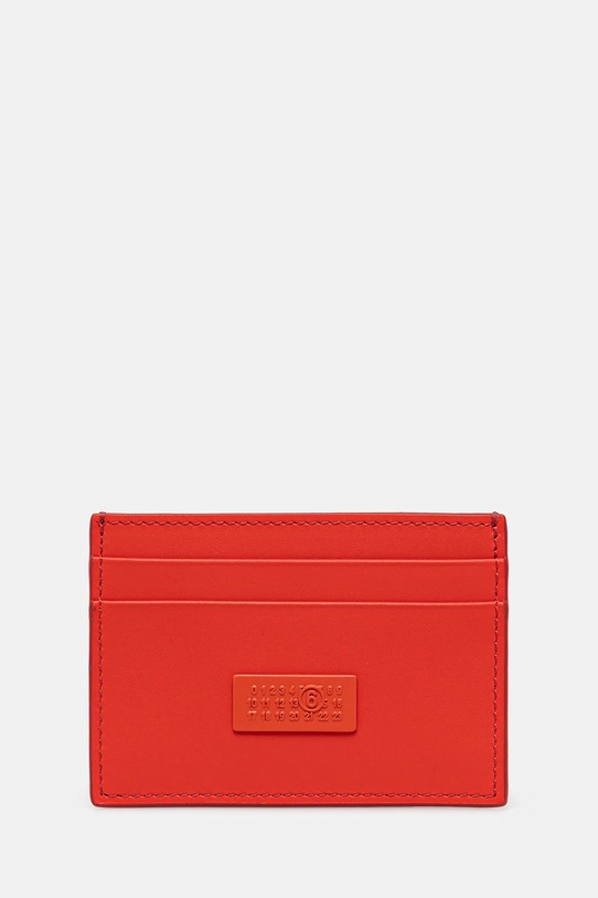 MM6 Maison Margiela etui na karty skórzane gładkie czerwony SA5UI0026.P8886.T4020