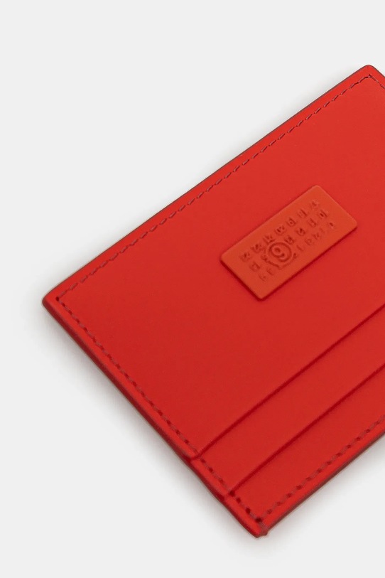 Akcesoria MM6 Maison Margiela etui na karty skórzane SA5UI0026.P8886.T4020 czerwony