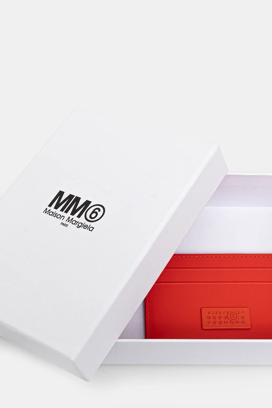 MM6 Maison Margiela etui na karty skórzane czerwony SA5UI0026.P8886.T4020