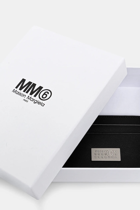 MM6 Maison Margiela etui na karty skórzane czarny SA5UI0026.P8873.T8013