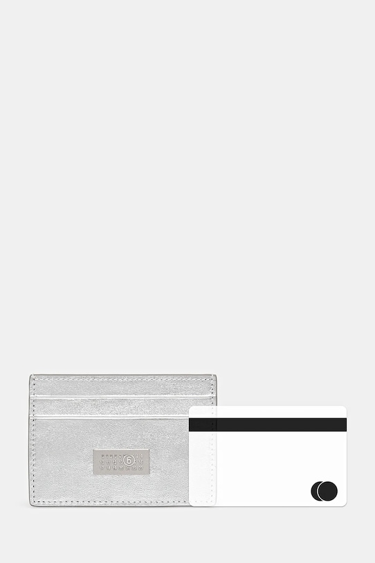 MM6 Maison Margiela etui na karty skórzane SA5UI0026.P8874.T9002 szary