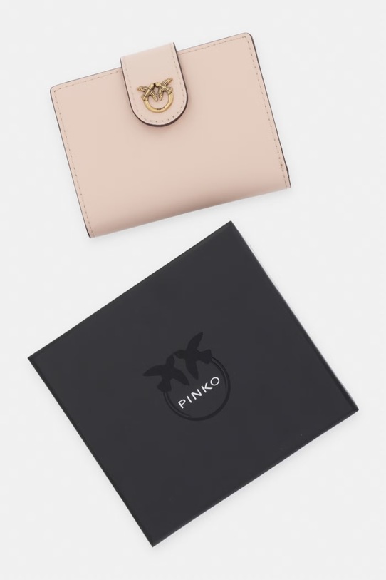 Pinko portfel damski skórzany 102840.A0F1 różowy