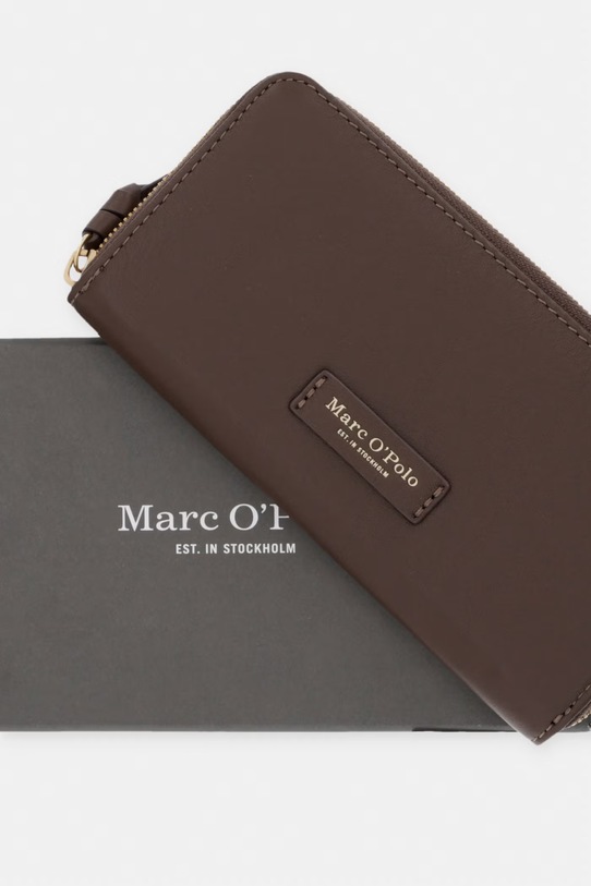 Marc O'Polo portfel damski skórzany 5000010934 brązowy