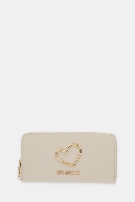 Love Moschino portfel imitacja skóry licowej beżowy JC5505PP1OLQ0110