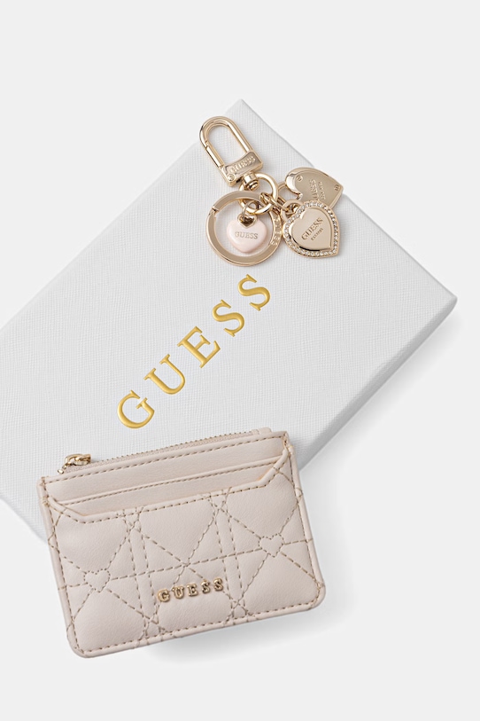 Guess portfel i brelok GFBOXW.P6202 beżowy