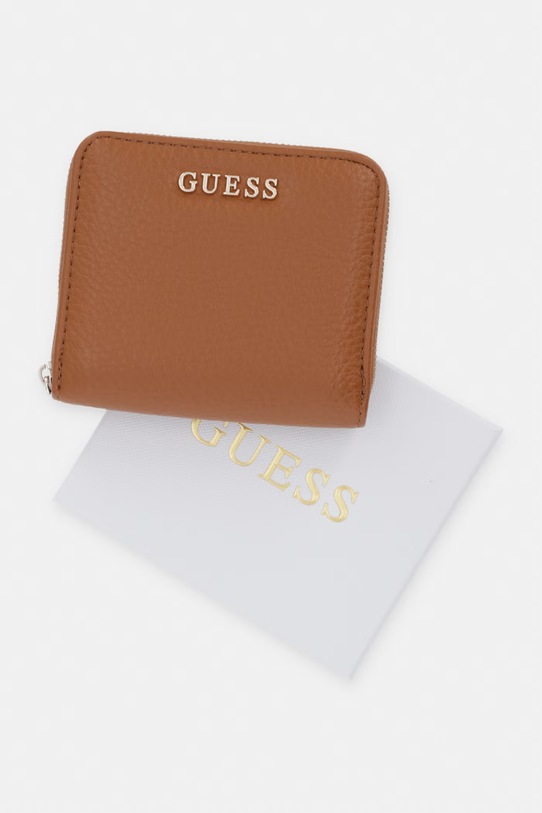 Guess портфейл дамски от имитация на кожа JESSA SWBG83.62137 кафяв