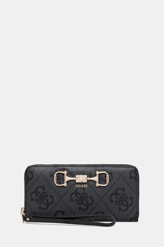 Guess портфейл дамски от имитация на кожа JANIE сив SWOS99.24146