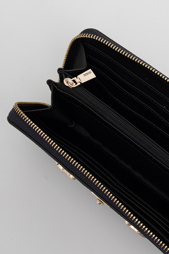 Аксесоари Guess портфейл дамски от имитация на кожа JANIE SWOS99.24146 сив