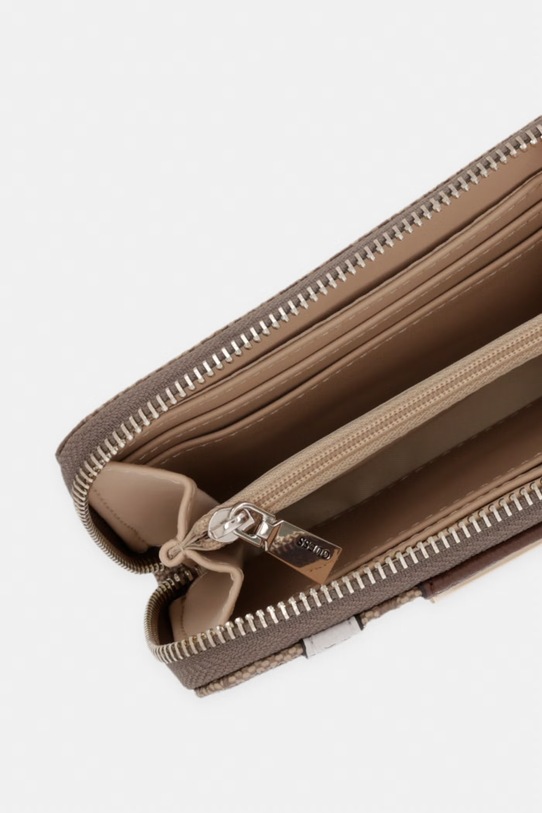 Akcesoria Guess portfel damski z imitacji skóry LAUREL SWSS74.59140 beżowy