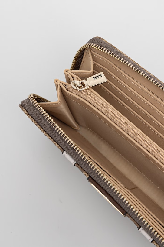 Akcesoria Guess portfel damski z imitacji skóry LAUREL SWSS74.59146 beżowy