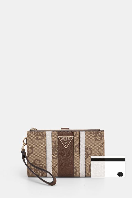 Guess portfel damski z imitacji skóry LAUREL SWSS74.59157 beżowy