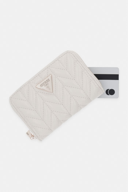 Guess portfel damski z imitacji skóry CHERYL beżowy SWTQ97.20140