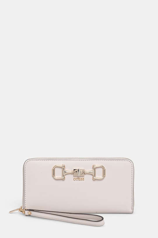 Guess portfel damski z imitacji skóry JANIE beżowy SWVG99.10146