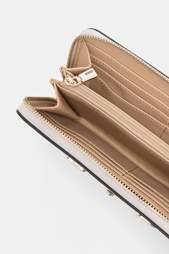 Akcesoria Guess portfel damski z imitacji skóry JANIE SWVG99.10146 beżowy