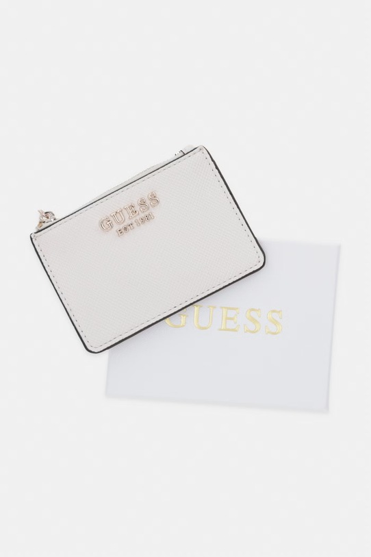 Guess portfel damski z imitacji skóry PATSIE beżowy SWZG99.19505